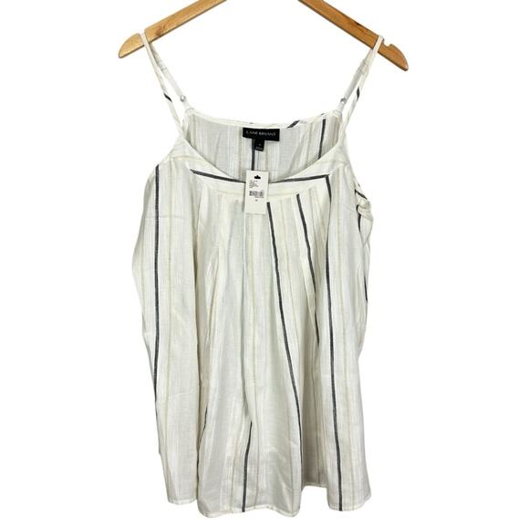 NWT Lane Bryant Striped Cotton Knit A Line Tunic Swing Tank top Size 14 - Picture 3 of 7